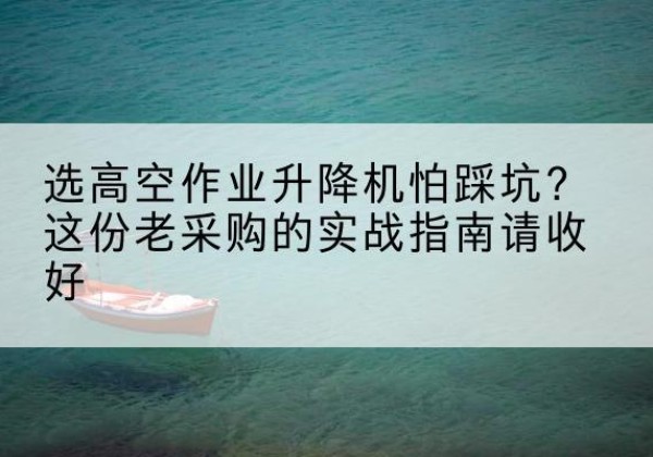 芜湖高空作业升降机厂家推荐-选高空作业升降机怕踩坑？这份老采购的实战指南请收好